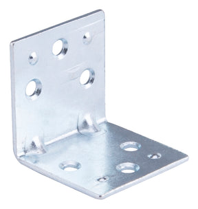 ProSource BH-6013L Corner Brace, 1-1/2 in L, 1-1/2 in W, 1-1/2 in H, Steel, Zinc-Plated, 2 mm Thick Material, Pack of 20