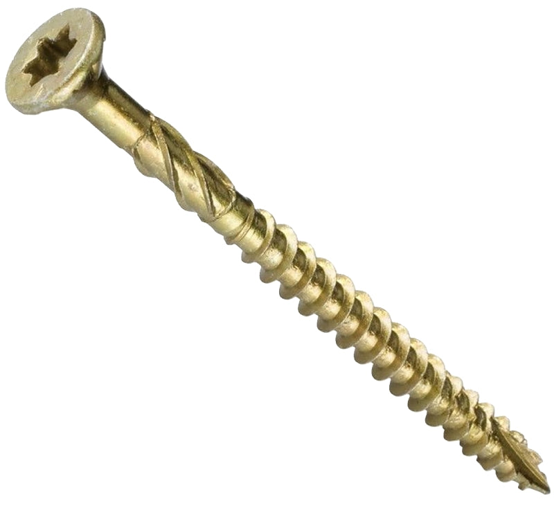 GRK Fasteners R4 103101 Screw, #9 Thread, 2-1/2 in L, W-Cut Thread, Countersunk Head, Star Drive, Steel, Climatek-Coated