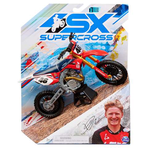 Supercross Motorcycle Replica Toy Die Cast Multicolored 2 pc