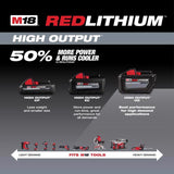 Milwaukee M18 REDLITHIUM 48-11-1812 Rechargeable Battery Pack, 18 V Battery, 12 Ah, 1-1/2 hr Charging