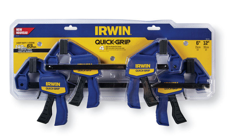 Irwin Quick-Grip 3 in. D Quick-Release Bar Clamp 140 lb 4 pc