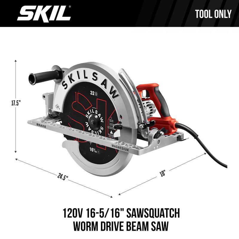 SKIL 15 amps 16-5/6 in. Corded Brushed Worm Drive Circular Saw