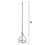 QEP 3.125 in. H X 3.12 in. W X 16 in. L Steel Grout Mixing Paddle 1 pk