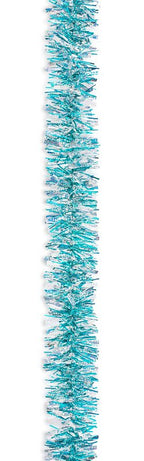 Holidaytrims 3490109 Garland, 12 ft L, PVC, Silver Holo/Snow/Teal, Indoor, Pack of 12