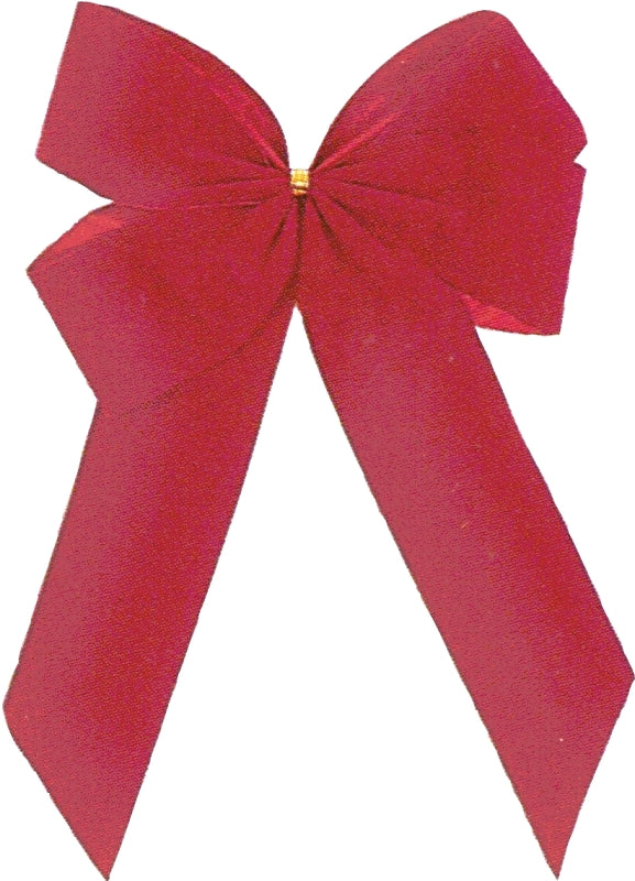 Holidaytrims 7970 Outdoor Bow, 1 in H, Velvet, Red, Pack of 36