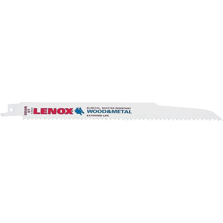 Lenox 20587S956R Reciprocating Saw Blade, Applicable Materials: Nail-Embedded Wood, Non-Ferrous Metal, 3/4 in W, 9 in L