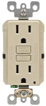 Leviton SmartlockPro M01-GFNT1-03I GFCI Receptacle/Outlet, 125 V, 15 A, NEMA: NEMA 5-15R, Ivory
