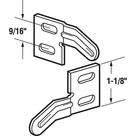 Prime-Line N 6538 Universal Bi-Fold Door Surface Aligner, Steel, Zinc