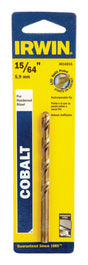 Irwin 15/64 in. X 3-7/8 in. L Cobalt Alloy Steel Drill Bit Straight Shank 1 pc, Pack of 3