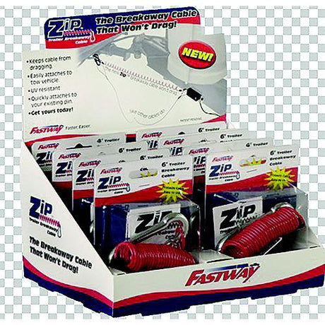 Zip Breakaway Cable &amp; Pin Display, 8ea