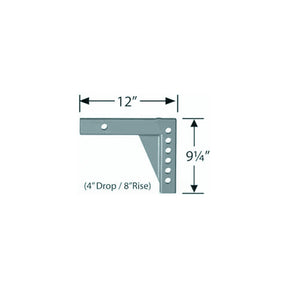 HI-LO ADJ SHANK 4INDROP8INRISE