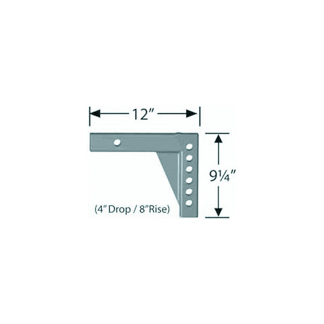 HI-LO ADJ SHANK 4INDROP8INRISE