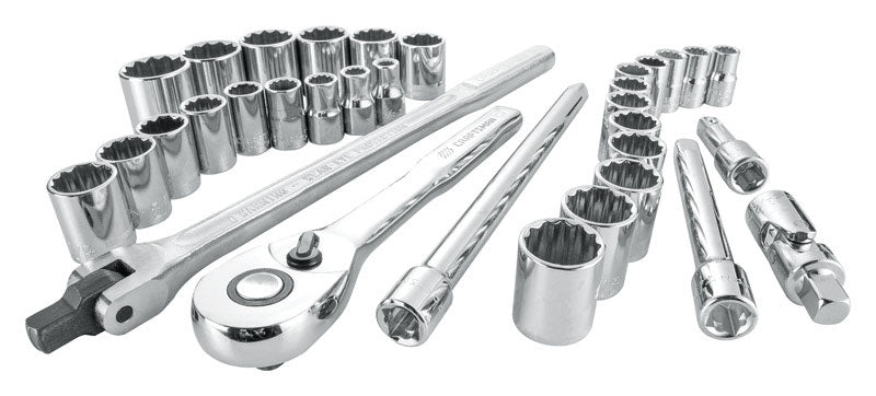 Craftsman 1/2 in. drive Metric and SAE 12 Point Mechanic's Tool Set 33 pc
