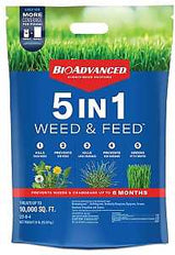 BioAdvanced 704865H Weed and Feed Fertilizer, 24 lb Bag, 22-0-4 N-P-K Ratio