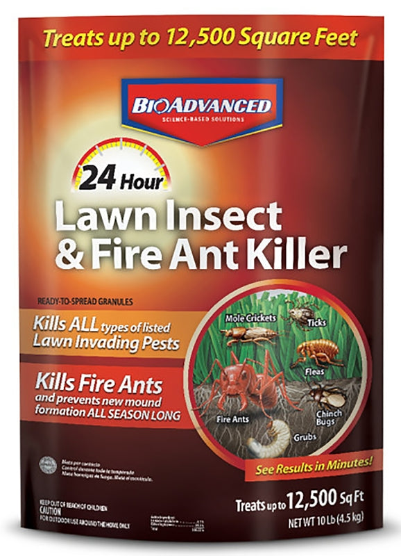 BioAdvanced 700900H Lawn Insect and Fire Ant Killer, Granular, Outdoor, 10 lb