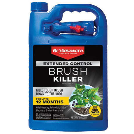 BioAdvanced 800610A Extended Control Brush Killer, Liquid, Colorless to Light Yellow, 1 gal Bottle
