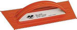 QLT 6262 Trowel, 3/16 in W x 5/32 in D Notch, 9-1/2 in L, 4-1/4 in W, V Notch, Comfort-Grip Handle