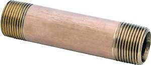 Anderson Metals 38300-0445 Pipe Nipple, 1/4 in, NPT, Brass, 4-1/2 in L