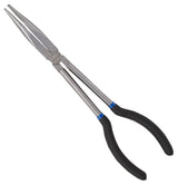 Vulcan JL-PR51100-15 Bent Nose Pliers, 11 in OAL, 7.5 cm Jaw Opening, Black Handle, Non-Slip Grip Handle, 3/4 in W Jaw