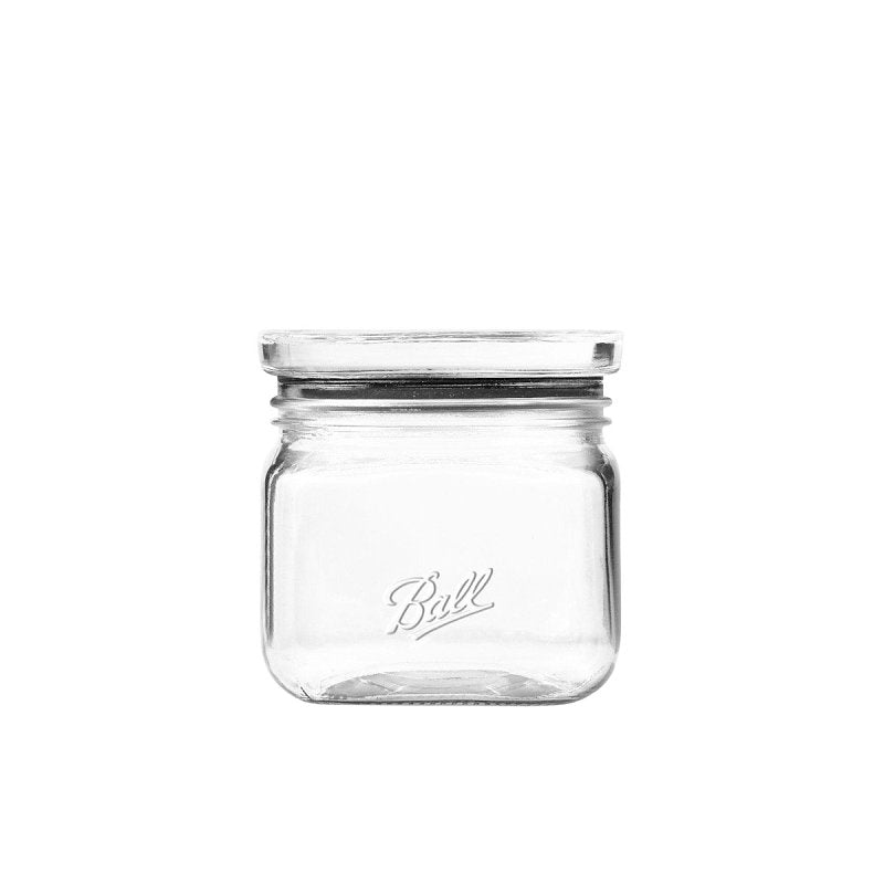Ball 2133569 Stack and Store Jar, 4 Cup, Glass, 4.8 in L, 4.8 in W, 4.8 in H, Pack of 4
