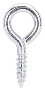 ProSource LR219 Screw Eye, 4.75 mm Dia Wire, 6.2 mm Thread, 3/4 in L Thread, 1-13/16 in OAL, 116 lb Working Load, Steel, Pack of 20
