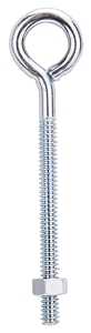ProSource LR268 Eye Bolt, 4.7 mm Thread, Machine Thread, 2 in L Thread, 3/4 in Dia Eye, 79 lb Working Load, Steel, Zinc, Pack of 20