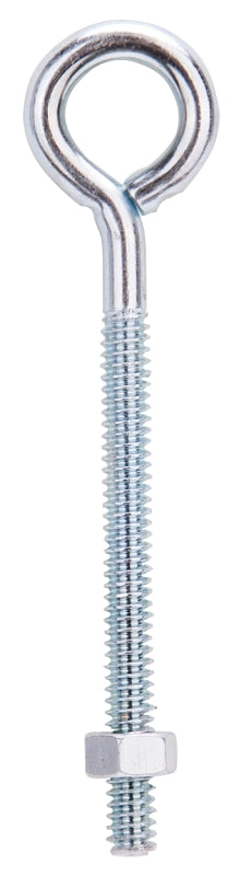ProSource LR268 Eye Bolt, 4.7 mm Thread, Machine Thread, 2 in L Thread, 3/4 in Dia Eye, 79 lb Working Load, Steel, Zinc, Pack of 20