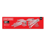 Craftsman 12 Point Metric and SAE Combination Wrench Set 32 pc