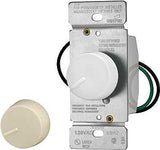 Eaton Wiring Devices RI061-VW-K2 Rotary Dimmer, 120 V, 600 W, Halogen, Incandescent Lamp, Ivory/White