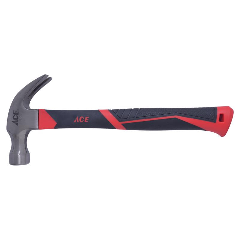 Ace 20 oz Smooth Face Claw Hammer Fiberglass Handle