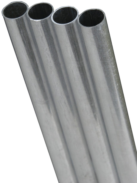 K & S 87117 Decorative Tube, Round, 12 in L, 5/16 in Dia, 22 ga Wall, Stainless Steel, Polished