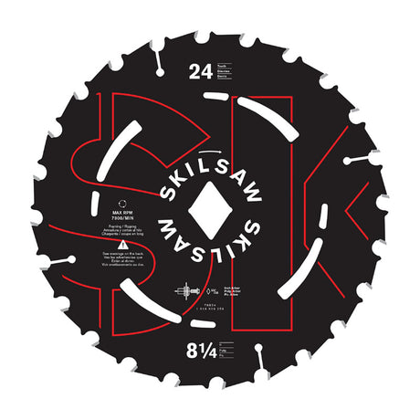SKIL 8-1/4 in. D X 13/16 in. Carbide Tipped Steel Circular Saw Blade 24 teeth 1 pc