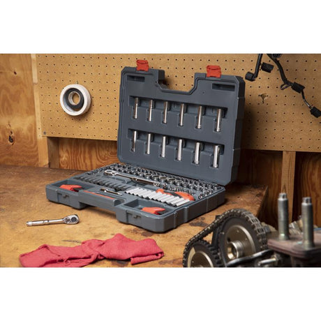 Crescent 1/4 and 3/8 in. drive Metric/SAE 6 and 12 Point Mechanic's Tool Set 121 pc