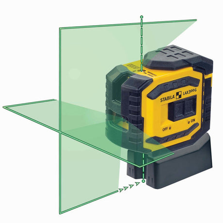 STABILA 4 beam Self Leveling LAX 300 G Laser Level Kit 50 ft. 5 pc