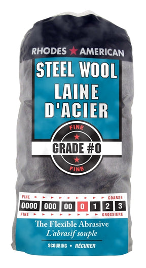 Homax 10121155 Steel Wool, #0 Grit, Fine, Gray