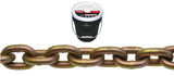 Baron TP7038P Transport Chain, 3/8 in, 63 ft L, 6600 lb Working Load, 70 Grade, Steel, Yellow Zinc