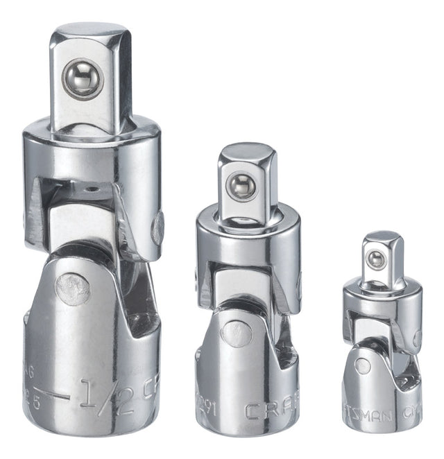 Craftsman 1/4, 3/8 and 1/2 in. drive Universal Joint Set 3 pc