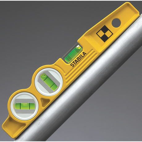 STABILA 10 in. Aluminum Magnetic Type 81 SMW45 Torpedo Level 3 vial