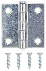 ProSource LR-038-PS Utility Hinge, Steel, Zinc, Removable Pin, 180 deg Range of Motion, Full Mortise Mounting, 38 lb