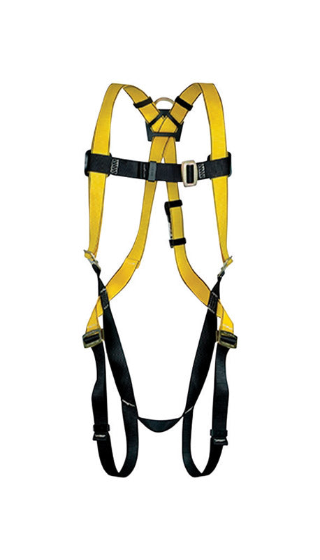 Safety Works Unisex Polyester Adjustable Safety Harness 400 lb. cap. Yellow 1 pc