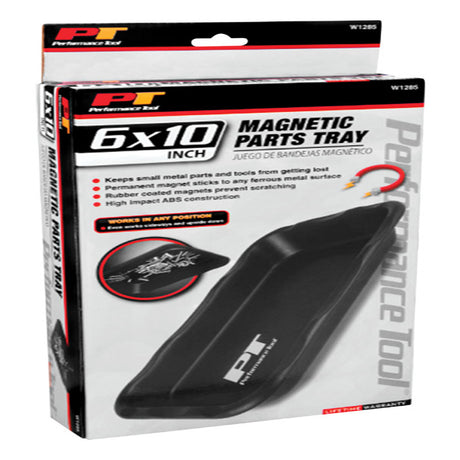 Performance Tool 10 in. L X 6 in. W Black Magnetic Tray 1 pc