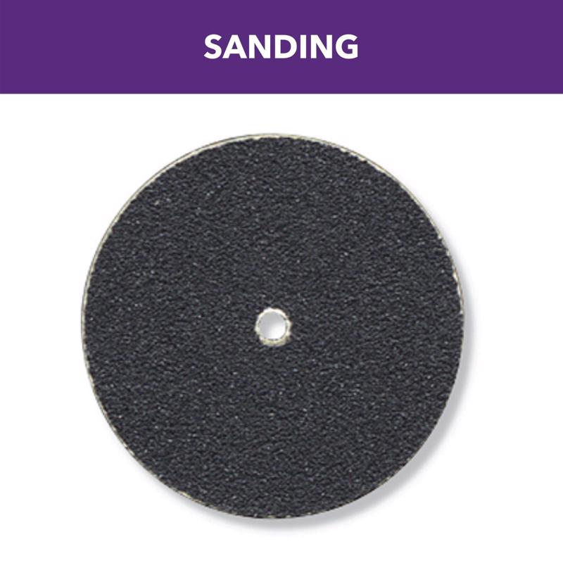 Dremel 412 Sanding Disc, 220 Grit, Medium, Emery Cloth Abrasive