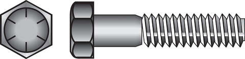 HILLMAN 9/16 in. D X 4-1/2 in. L Heat Treated Steel Hex Head Cap Screw 25 pk