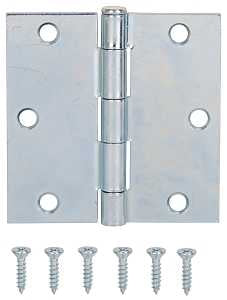 ProSource LR-041-PS Utility Hinge, Steel, Zinc, Removable Pin, 180 deg Range of Motion, Full Mortise Mounting