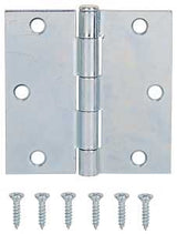 ProSource LR-041-PS Utility Hinge, Steel, Zinc, Removable Pin, 180 deg Range of Motion, Full Mortise Mounting