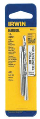 Irwin Hanson 80221 Tap and Drill Bit Set, HCS/HSS
