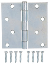 ProSource LR-042-PS Utility Hinge, Steel, Zinc, Removable Pin, 180 deg Range of Motion, Full Mortise Mounting