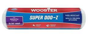 Wooster R206-9 Roller Cover, 3/16 in Thick Nap, 9 in L, Woven Fabric Cover, White