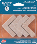 Shepherd Hardware Felt ClothGard Series 9816 Protective Pad, Felt Cloth, Beige, 1-1/2 in L, 4-5/8 in W, 5-1/2 in Thick, Pack of 12
