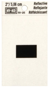 Hy-Ko RV-25 Series RV-25/- Self-Adhesive Reflective Sign, Character: -, 2 in H Character, Black Character, Vinyl, Pack of 10
